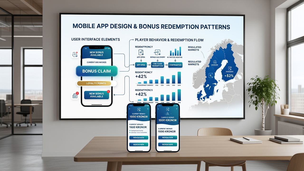 Grafik over bonusindløsningsstatistikker på mobile enheder i Norden