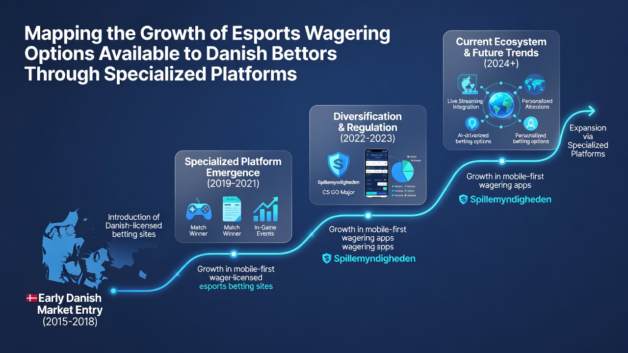 Statistisk oversigt over vækst i esports væddemålsmarkeder for danske brugere
